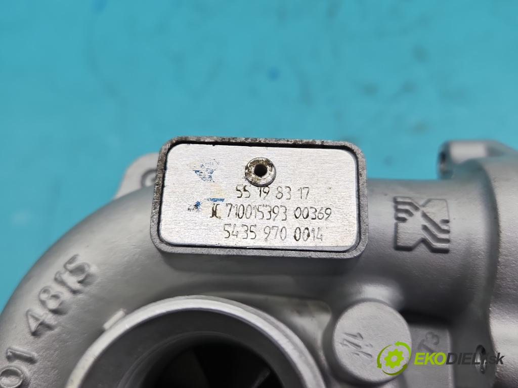 Fiat Punto Grande 1.3 jtd 90 HP manual 66 kW 1248 cm3 5- turbodúchadlo, turbo repasovaná 54359700014