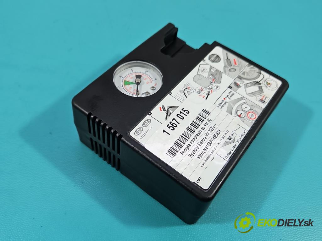 Hyundai Elantra VII 2020- 1.6 16V manual 90.2 kW 1598 cm3 4- pompa kompresor do pneumatík 52933-A120