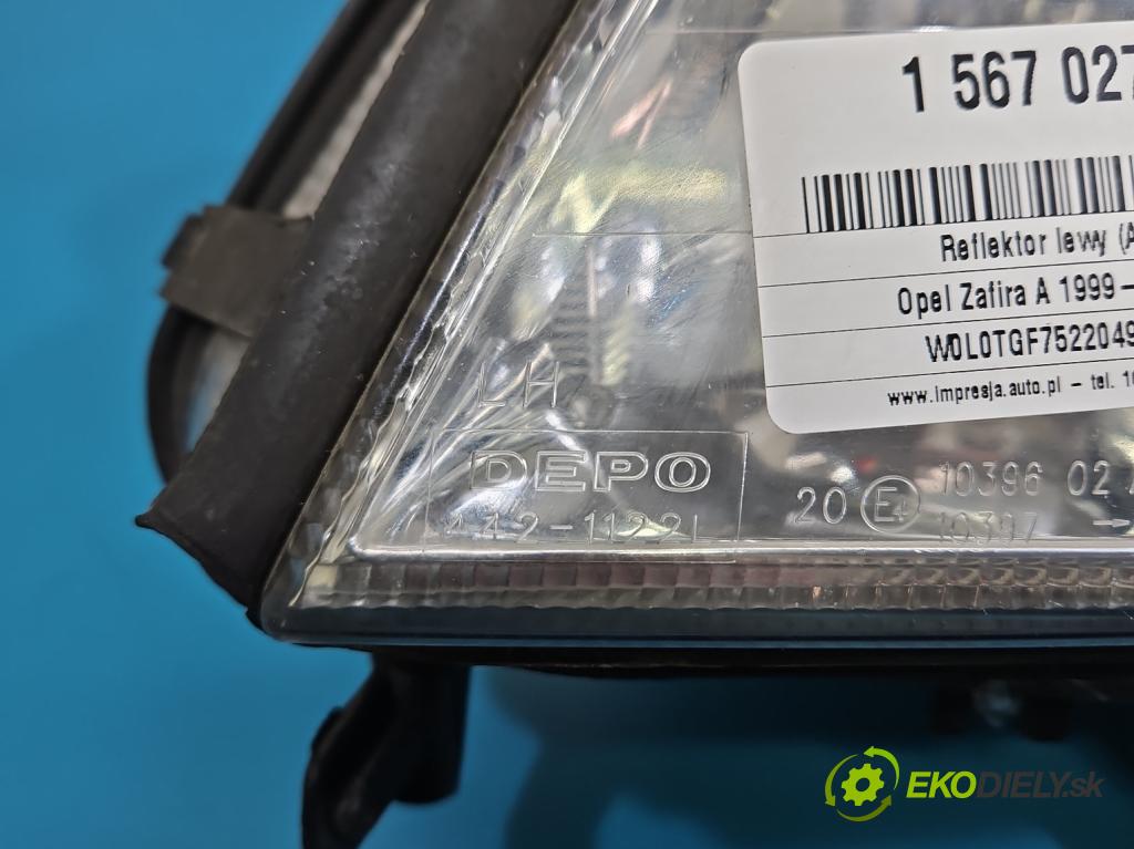 Opel Zafira A 1999-2005 1.8 16V 125 hp manual 92 kW 1796 cm3 5- světlo levý  (Klika dveří ostatní)