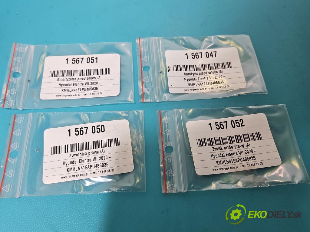 Hyundai Elantra VII 2020- 1.6 16V manual 90.2 kW 1598 cm3 4- tlmič predné pravý 54651-AA220 (Kľučka dverí ostatné)