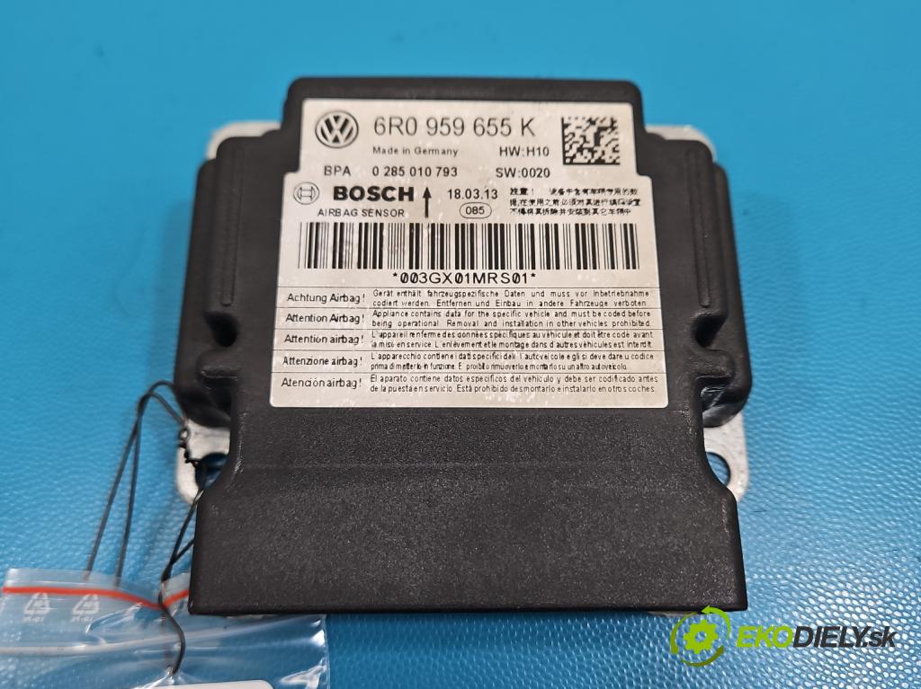 Skoda Roomster 1.4 16V 86 HP manual 63 kW 1390 cm3 5- riadiaca jednotka vankúše: 6R0959655K