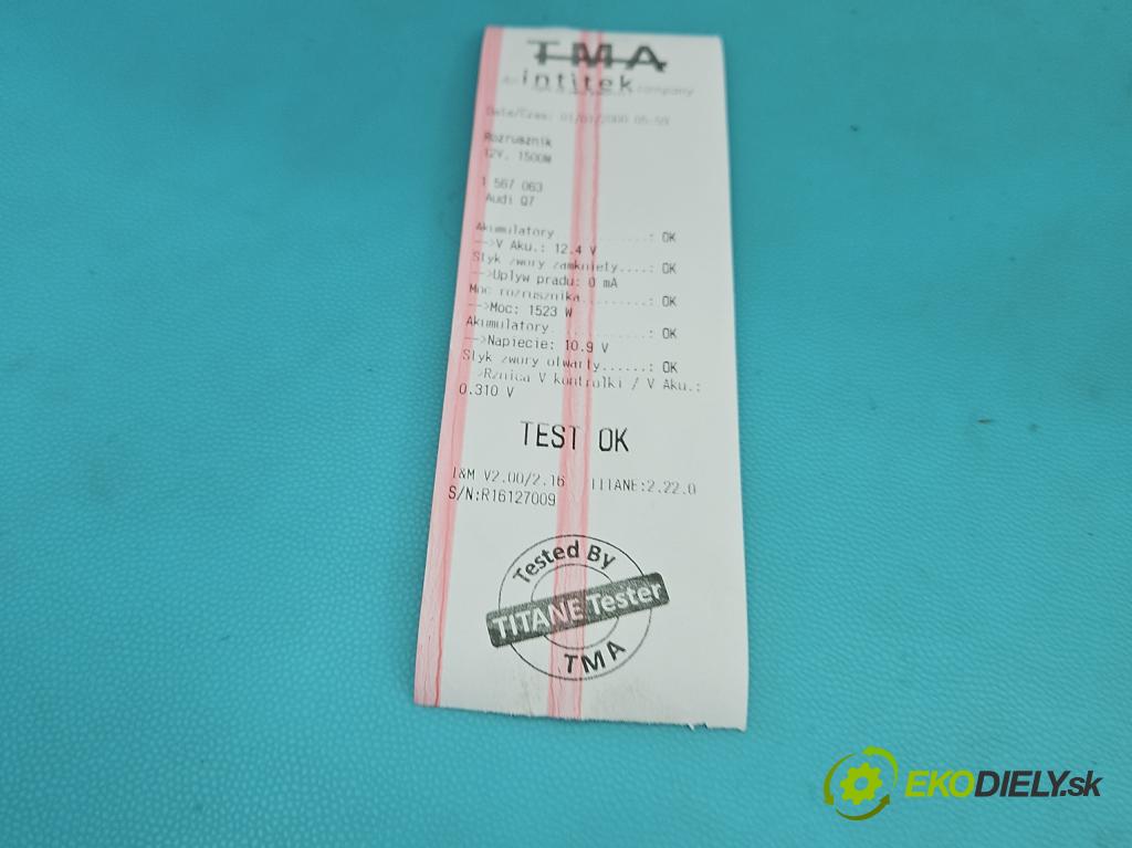 Audi Q7 2015- 3.0 TFSI CRE: 333KM: automatic 245 kW 2995 cm3 5- štartér 06M911024 (Štartér)