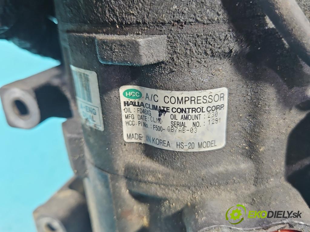 Hyundai H1 II 2007-2023 2.5 crdi 170 hp manual 125 kW 2497 cm3 5- Kompresor: klíma HS-20 (Kompresor klimatizace)