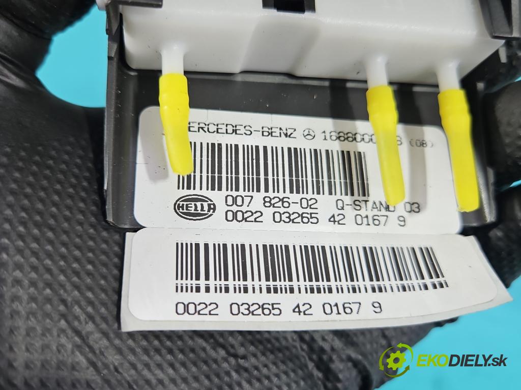 Mercedes A W168 1997-2004 1.6 8V 102 HP manual 75 kW 1598 cm3 5- Centrální: zámek: A1688000348