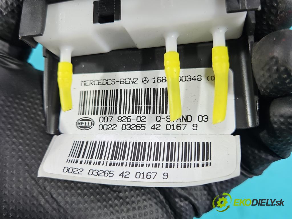 Mercedes A W168 1997-2004 1.6 8V 102 HP manual 75 kW 1598 cm3 5- Centrální: zámek: A1688000348