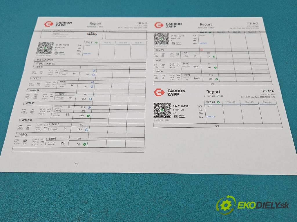 Peugeot 307 1.6 hdi 109 HP manual 80 kW 1560 cm3 5- vstrek 0445110259 (Vstrekovač paliva)