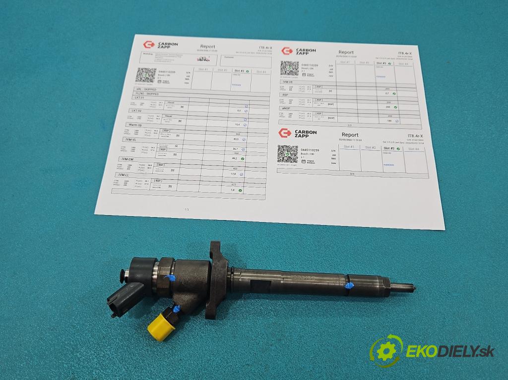 Peugeot 307 1.6 hdi 109 HP manual 80 kW 1560 cm3 5- vstrek 0445110259 (Vstrekovač paliva)