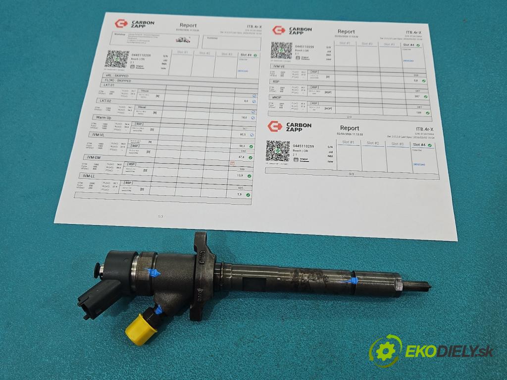 Peugeot 307 1.6 hdi 109 HP manual 80 kW 1560 cm3 5- vstrek 0445110259 (Vstrekovač paliva)