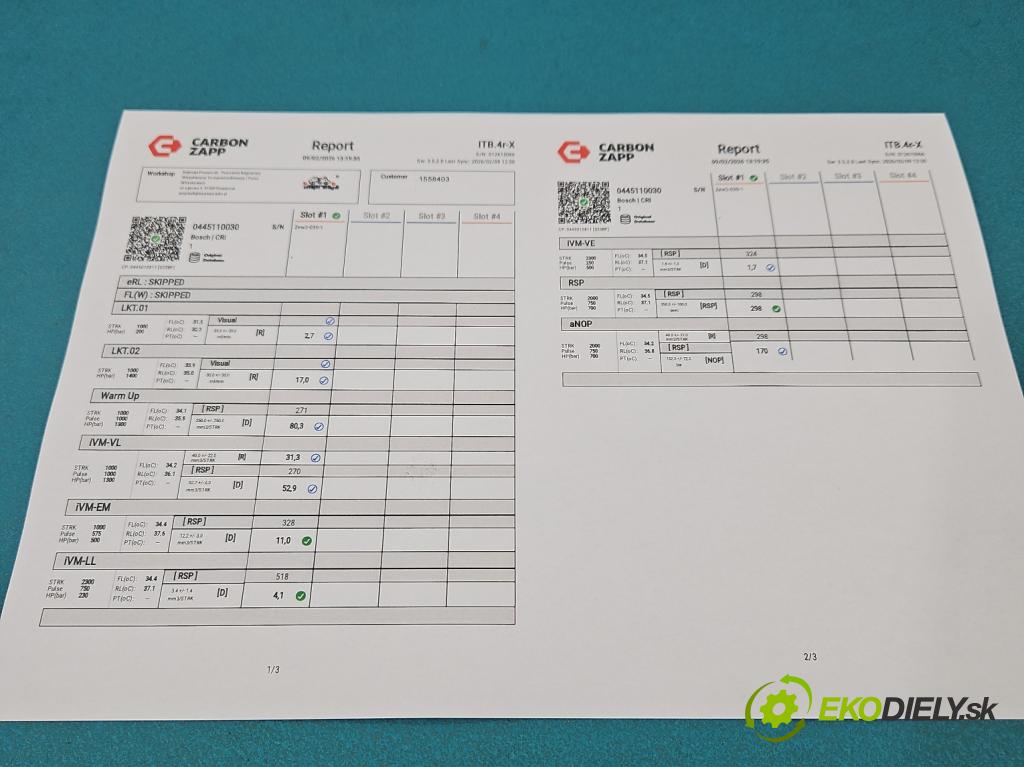 Rover 75 2.0 cdt 131 hp manual 96 kW 1951 cm3 4- vstřikovač 0445110030 (Vstřikovač paliva)