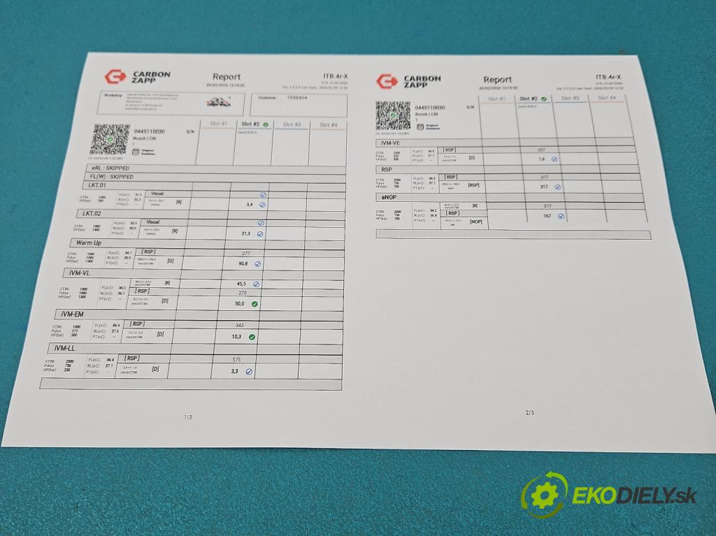 Rover 75 2.0 cdt 131 HP manual 96 kW 1951 cm3 4- vstrek 0445110030 (Vstrekovač paliva)