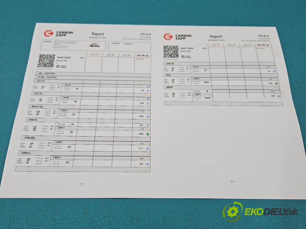 Rover 75 2.0 cdt 131 HP manual 96 kW 1951 cm3 4- vstrek 0445110030 (Vstrekovač paliva)