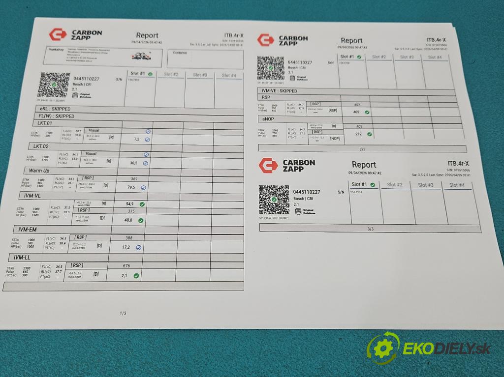 Toyota Corolla E12 2001-2009 1.4 D4D 90 HP manual 66 kW 1364 cm3 5- vstrek 0445110227 (Vstrekovač paliva)