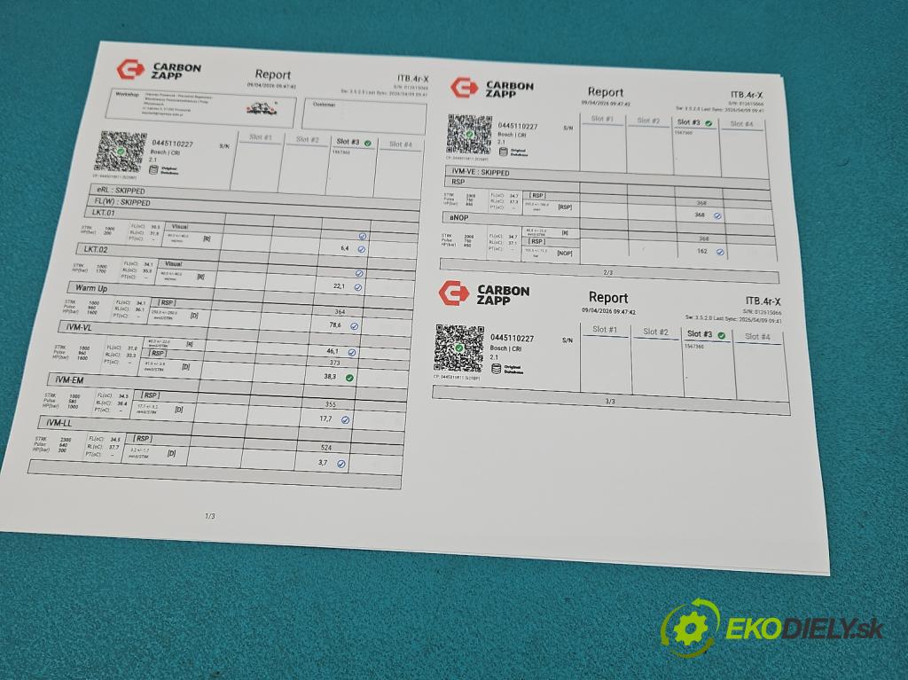 Toyota Corolla E12 2001-2009 1.4 D4D 90 HP manual 66 kW 1364 cm3 5- vstrek 0445110227 (Vstrekovač paliva)