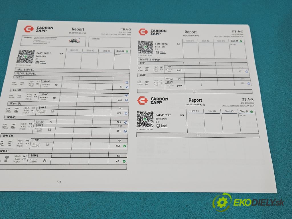 Toyota Corolla E12 2001-2009 1.4 D4D 90 HP manual 66 kW 1364 cm3 5- vstrek 0445110227 (Vstrekovač paliva)