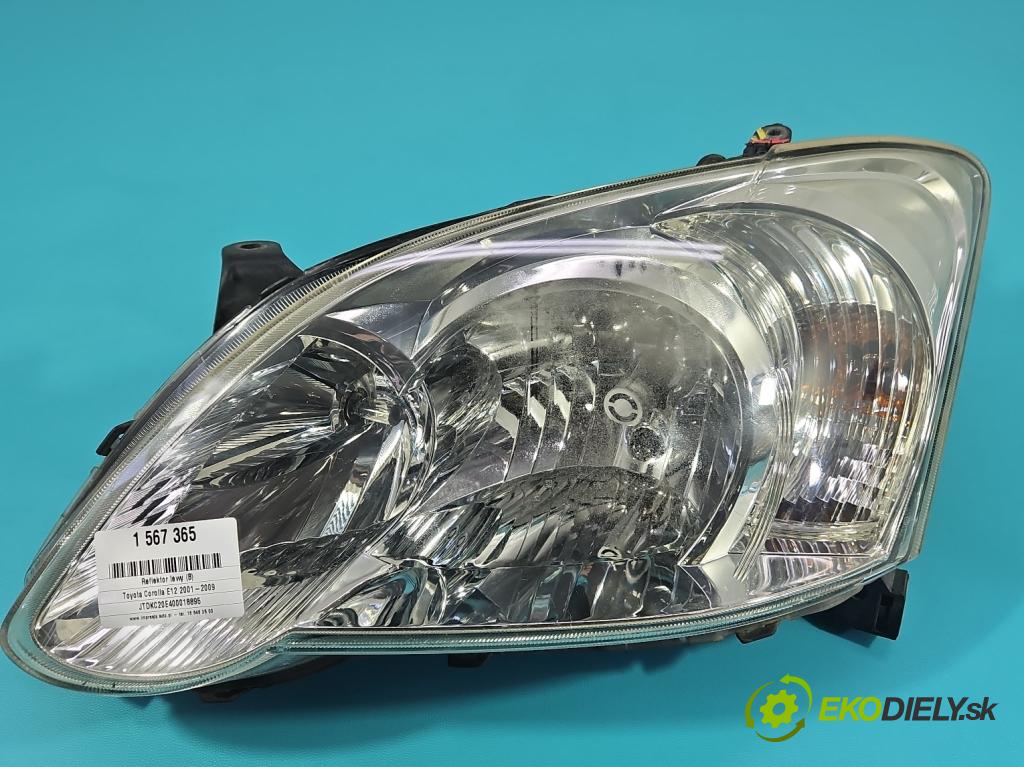Toyota Corolla E12 2001-2009 1.4 D4D 90 HP manual 66 kW 1364 cm3 5- Reflektor: ľavý  (Kľučka dverí ostatné)
