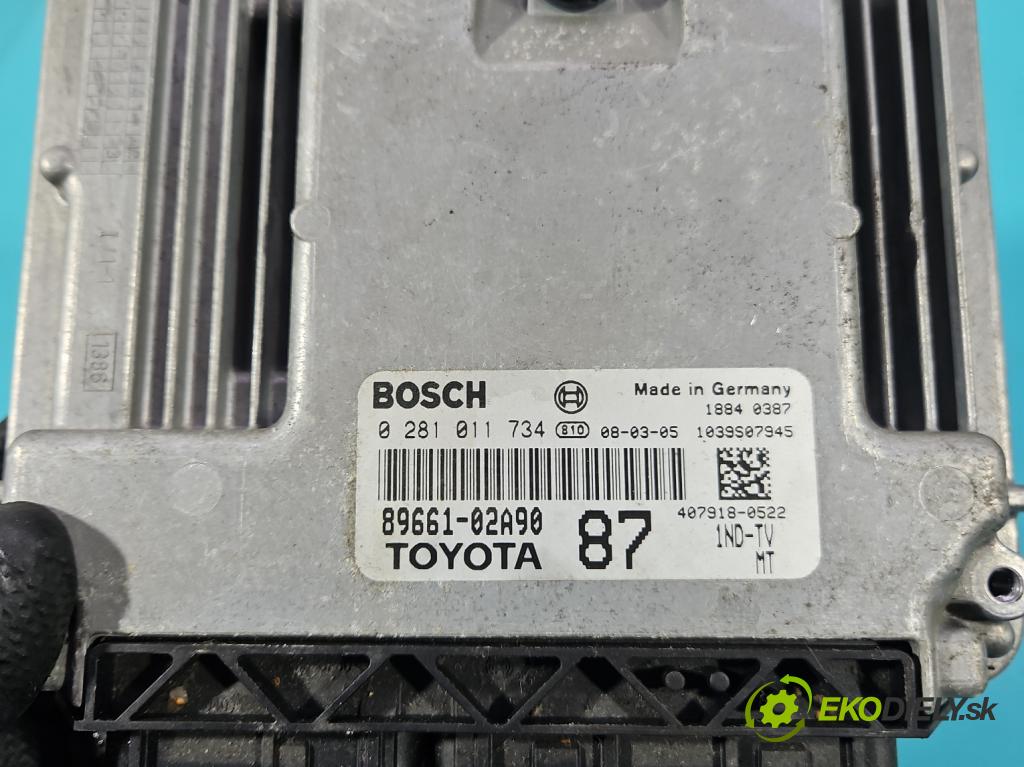 Toyota Corolla E12 2001-2009 1.4 D4D 90 hp manual 66 kW 1364 cm3 5- řídící jednotka motoru 0281011734