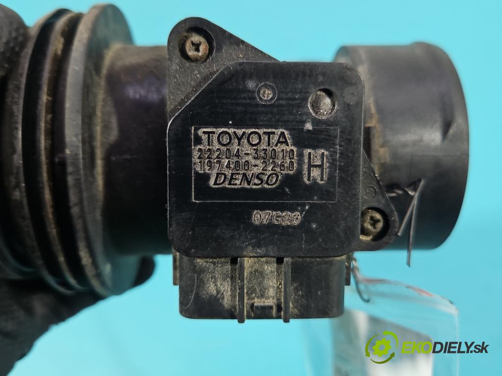 Toyota Corolla E12 2001-2009 1.4 D4D 90 HP manual 66 kW 1364 cm3 5- průtokoměr: 22204-33010 (Váha vzduchu)