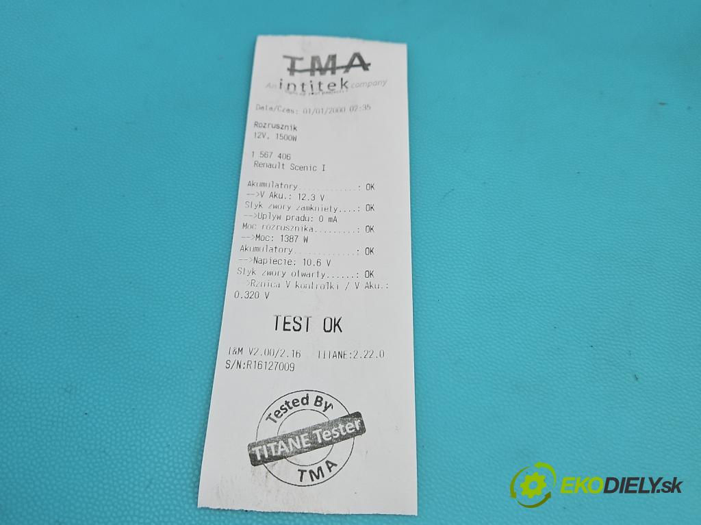 Renault Scenic I 1996-2003 2.0 16V 139 HP manual 102 kW 1998 cm3 5- štartér  (Štartér)