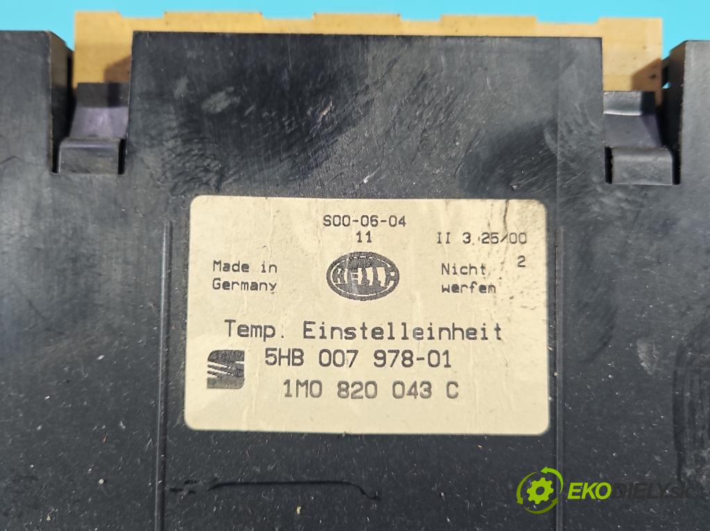 Seat Leon I 1999-2005 1.9 tdi 110 HP manual 81 kW 1896 cm3 5- panel kúrenia 1M0820043C