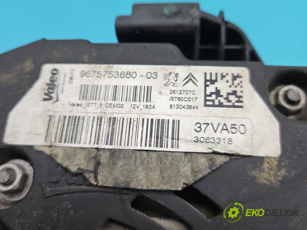 Peugeot 208 I 2012-2019 1.6 hdi 92 hp manual 68 kW 1560 cm3 5- Alternator 9675753680 (Alternátor)