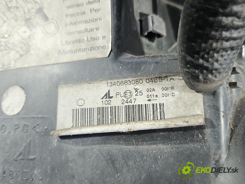 Peugeot Boxer II 2006-2018 2.2 hdi 120 HP manual 88 kW 2198 cm3 5- Reflektor: pravý 1340663080 (Svetlo predné pravé)