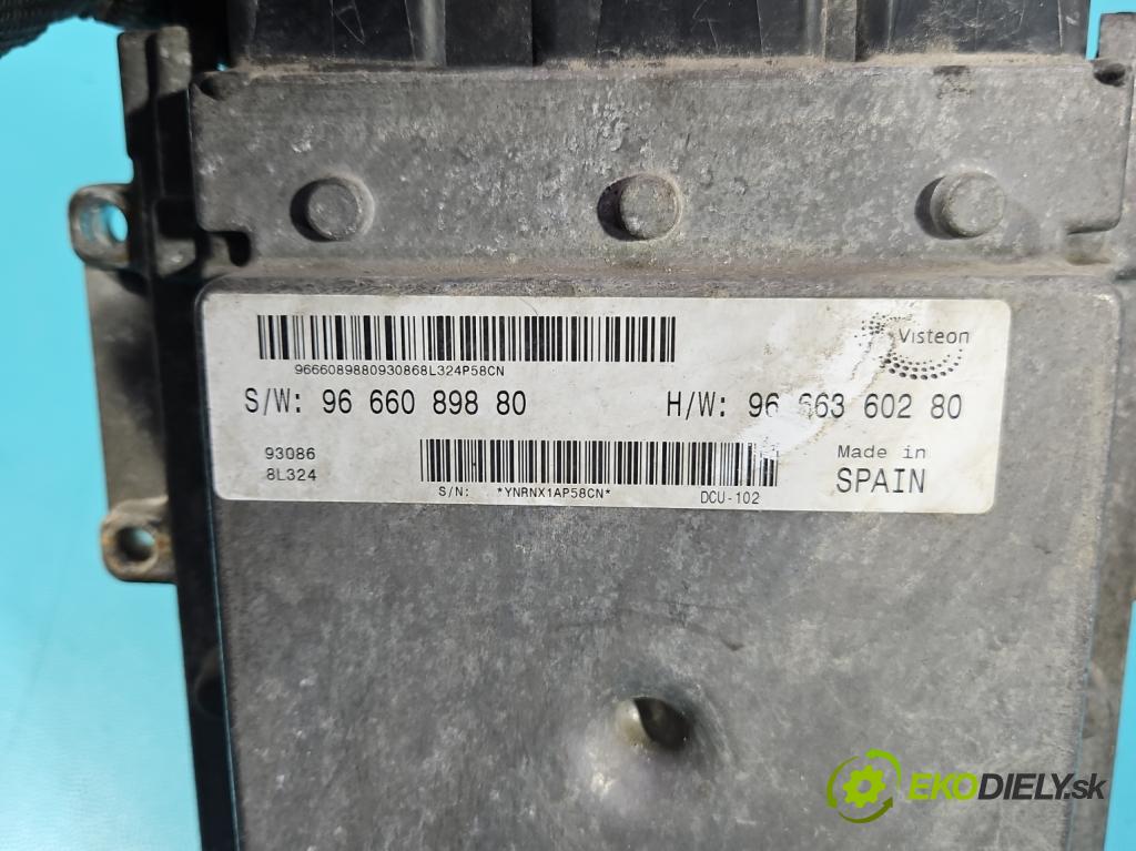 Peugeot Boxer II 2006-2018 2.2 hdi 120 hp manual 88 kW 2198 cm3 5- řídící jednotka motoru 9666089880