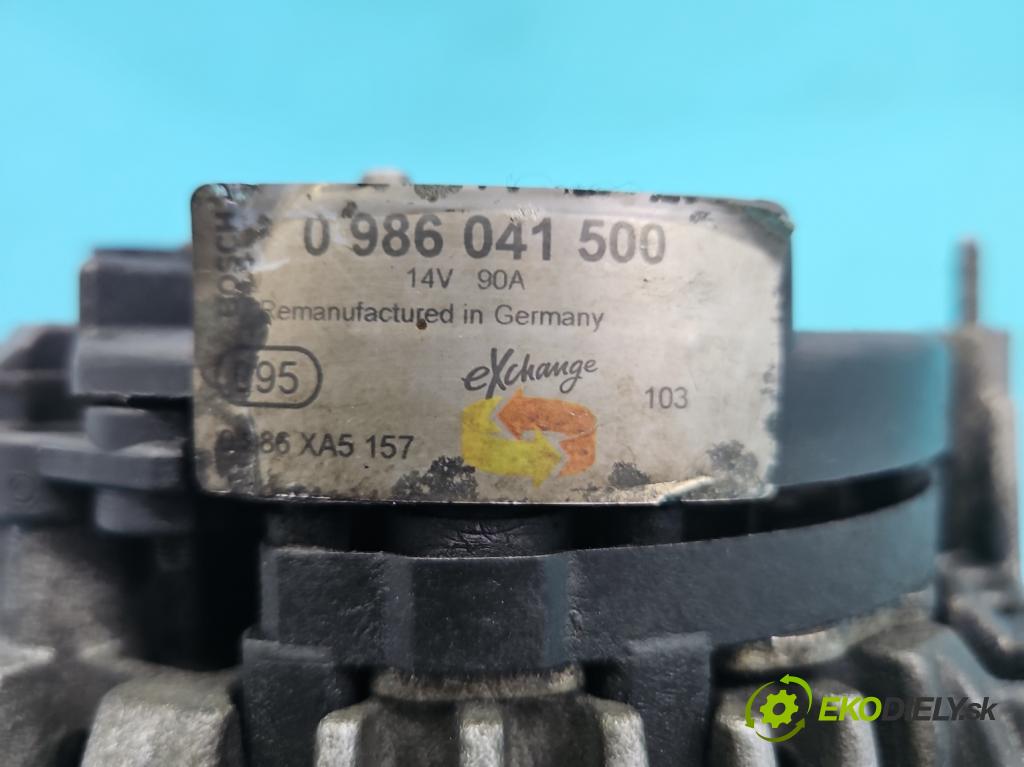 Seat Toledo II 1998-2004 1.6 16V 105 hp manual 77 kW 1598 cm3 4- Alternator 0986041500 (Alternátor)