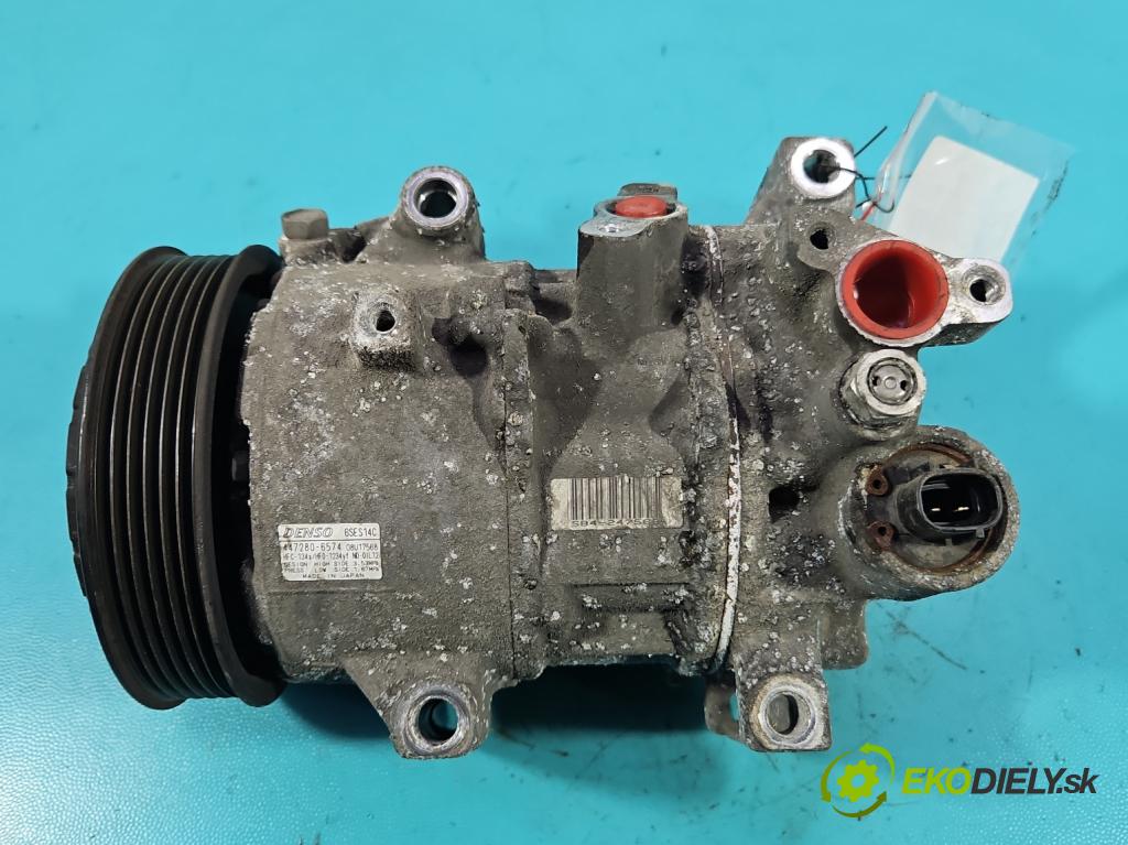 Toyota Corolla E16/E18  2013-2019 1.6 16V 132  HP manual 97 kW 1598 cm3 4- Kompresor: klimatizácie 447280-6574 (Kompresor klimatizácie)