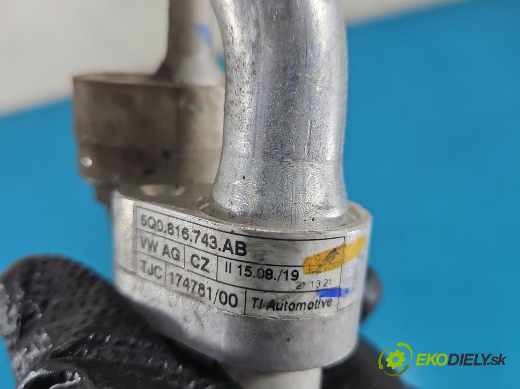 Skoda Octavia III 2013- 1.5 TSI 150 HP manual 110 kW 1498 cm3 5- rúrka klimatizácie 5Q0816743AB