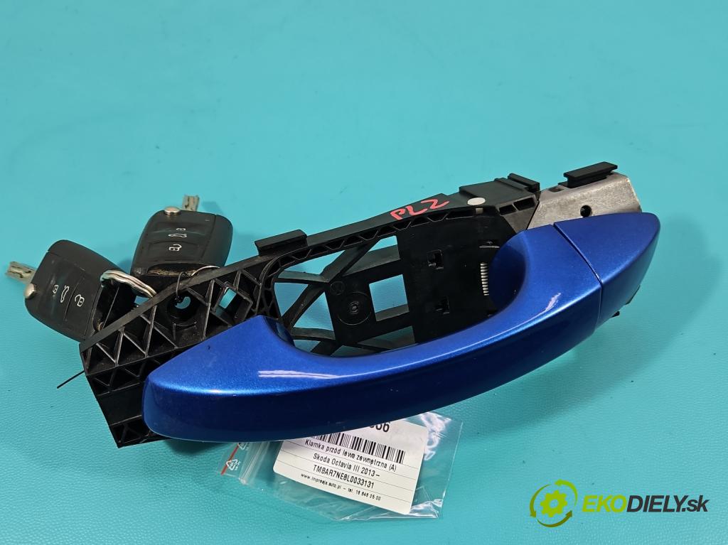 Skoda Octavia III 2013- 1.5 TSI 150 hp manual 110 kW 1498 cm3 5- klika přední levé 5N0837885H (Vnější přední levá klika dveří)