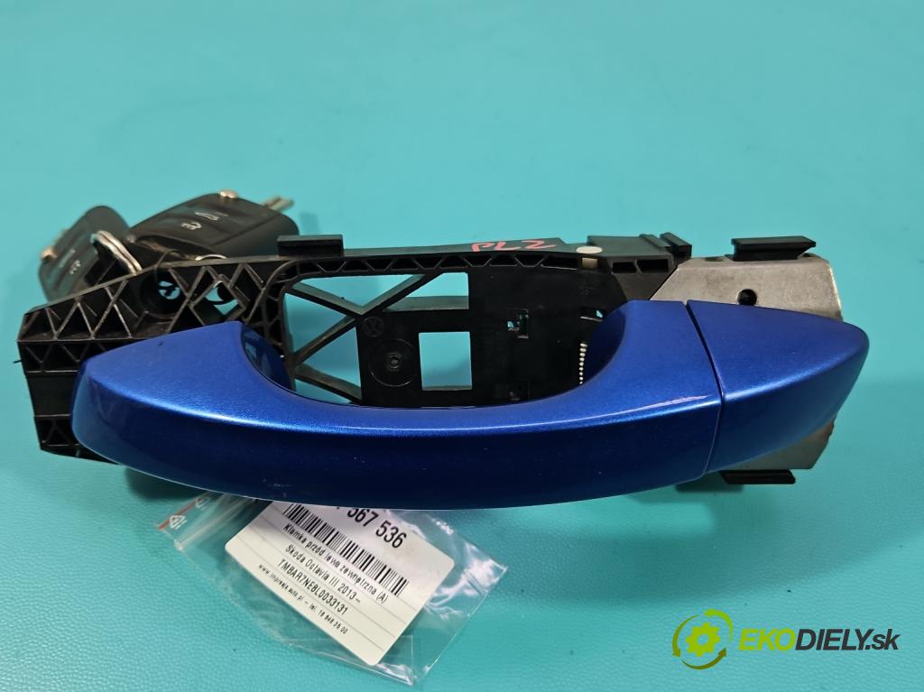 Skoda Octavia III 2013- 1.5 TSI 150 HP manual 110 kW 1498 cm3 5- rukoväť predné ľavé mimo: 5N0837885H (Kľučka dverí vonkajšia predná ľavá)