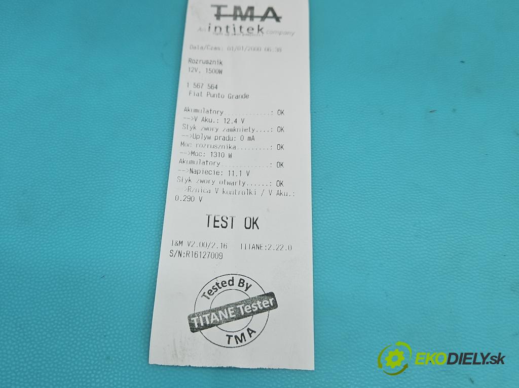 Fiat Punto Grande 1.3 jtd 90 HP manual 66 kW 1248 cm3 5- štartér (Štartér)