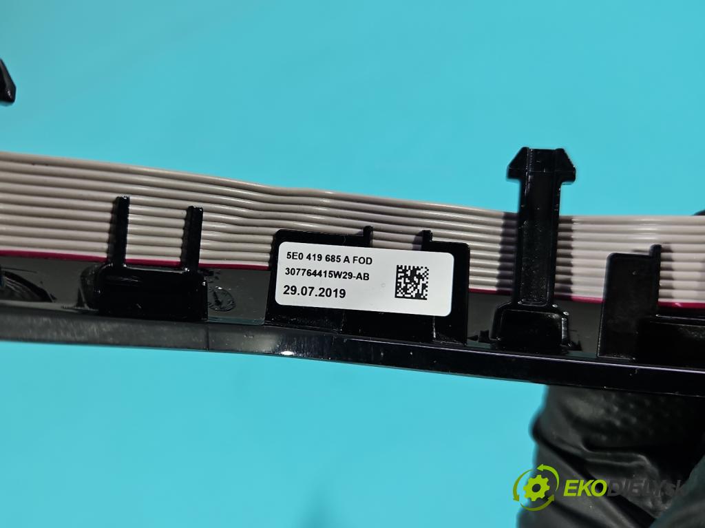 Skoda Octavia III 2013- 1.5 TSI 150 HP manual 110 kW 1498 cm3 5- prepínač multifunkční: řízení: 3V0919719E (Prepínacie páčky pod volantom)