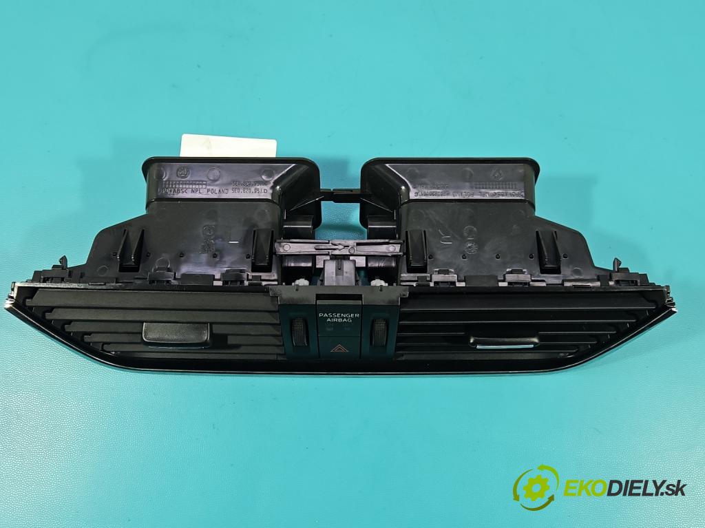 Skoda Octavia III 2013- 1.5 TSI 150 HP manual 110 kW 1498 cm3 5- Mřížka: kúrenia stredová 5E0820951C (Mriežka kúrenia (fukár))