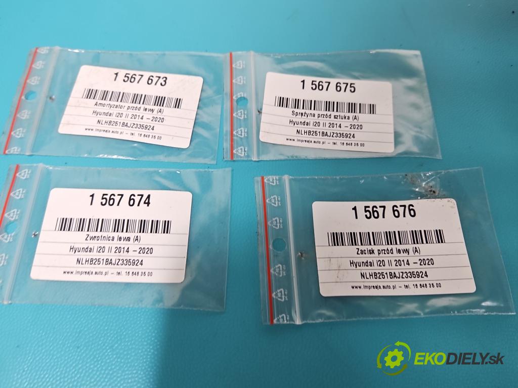 Hyundai i20 II 2014 -2020 1.2 16V 84KM manual 62 kW 1248 cm3 5- brzdič predné ľavý  (Kľučka dverí ostatné)