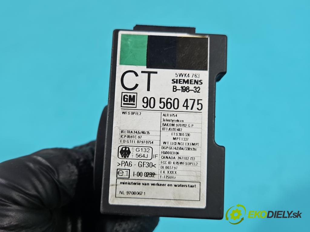 Opel Astra II 1998-2009 1.6 8V 75 HP manual 55 kW 1598 cm3 5- riadiaca jednotka motora 6237797