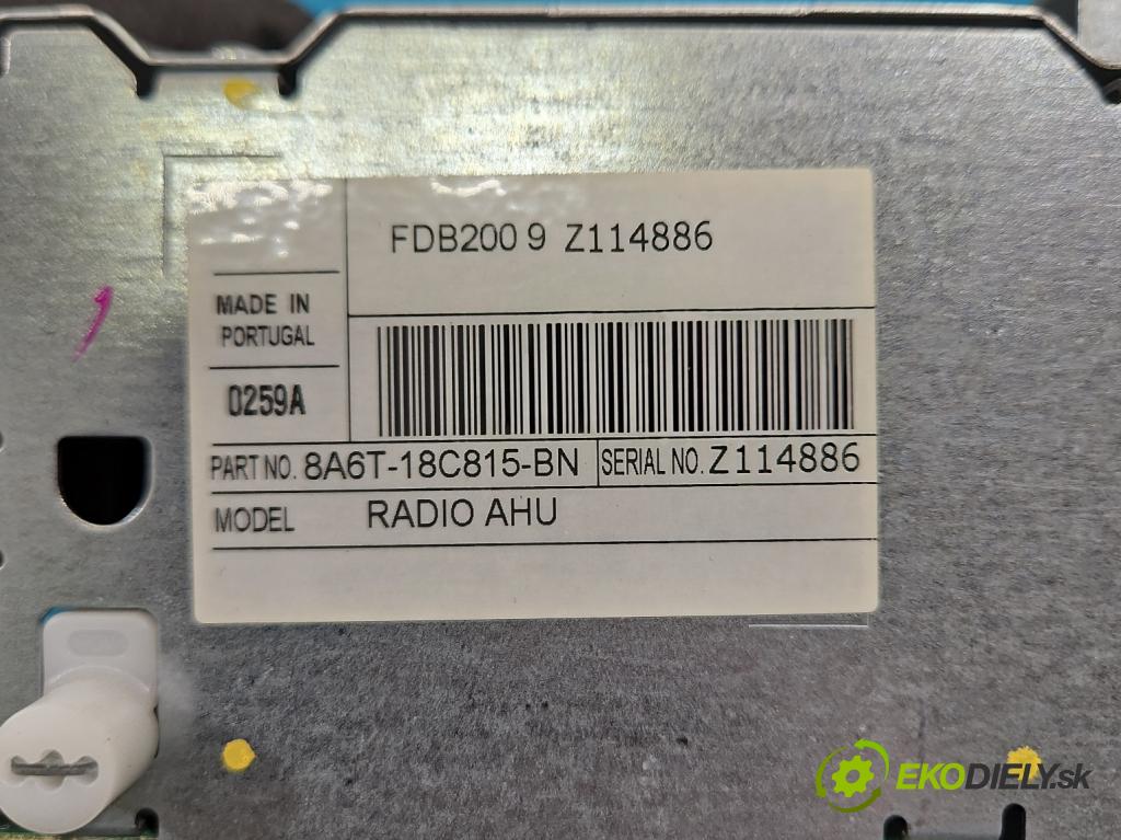 Ford Fiesta Mk7 2008-2017 1.2 16V 82 HP manual 60 kW 1242 cm3 5- Radio originál 8A6T-18C815-BN