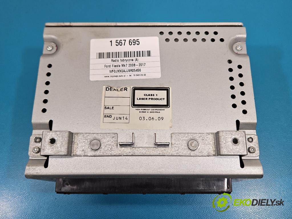 Ford Fiesta Mk7 2008-2017 1.2 16V 82 HP manual 60 kW 1242 cm3 5- Radio originál 8A6T-18C815-BN