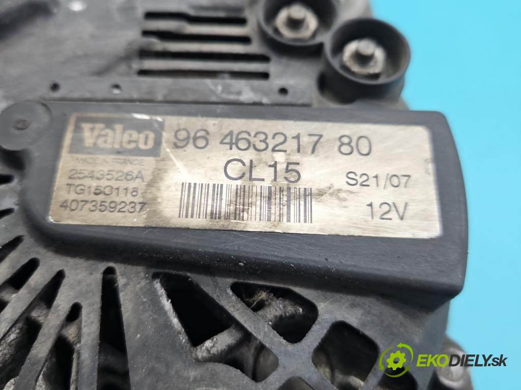 Peugeot 207 1.4 hdi 68 hp manual 50 kW 1398 cm3 3- Alternator 9646321780 (Alternátor)