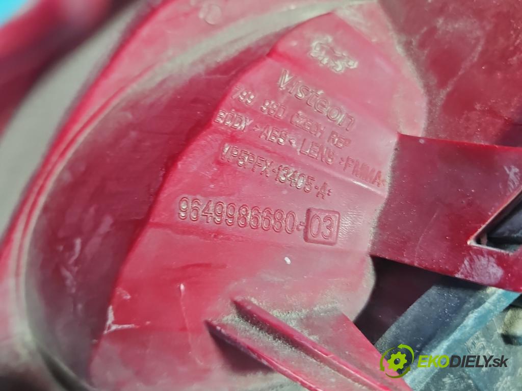 Peugeot 207 1.4 hdi 68 HP manual 50 kW 1398 cm3 3- svetlo / reflektor zadné ľavé 9649986680-03 (Kľučka dverí ostatné)