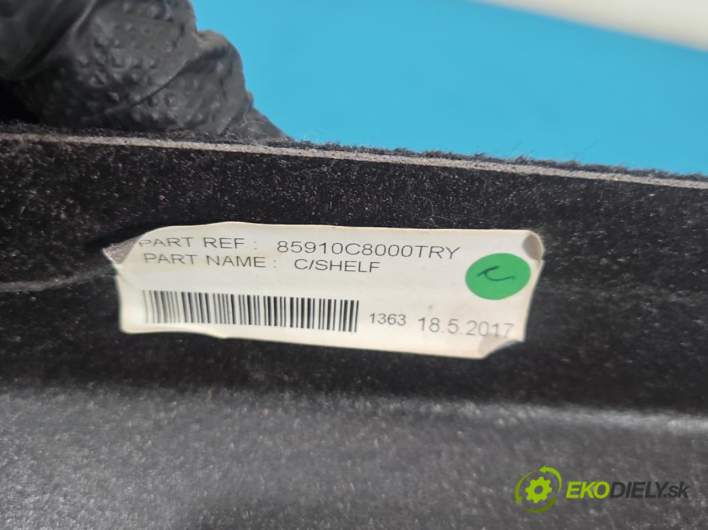 Hyundai i20 II 2014 -2020 1.2 16V 84KM manual 62 kW 1248 cm3 5- pláto zadní 85910C8000 (Kryt zavazadlového prostoru)