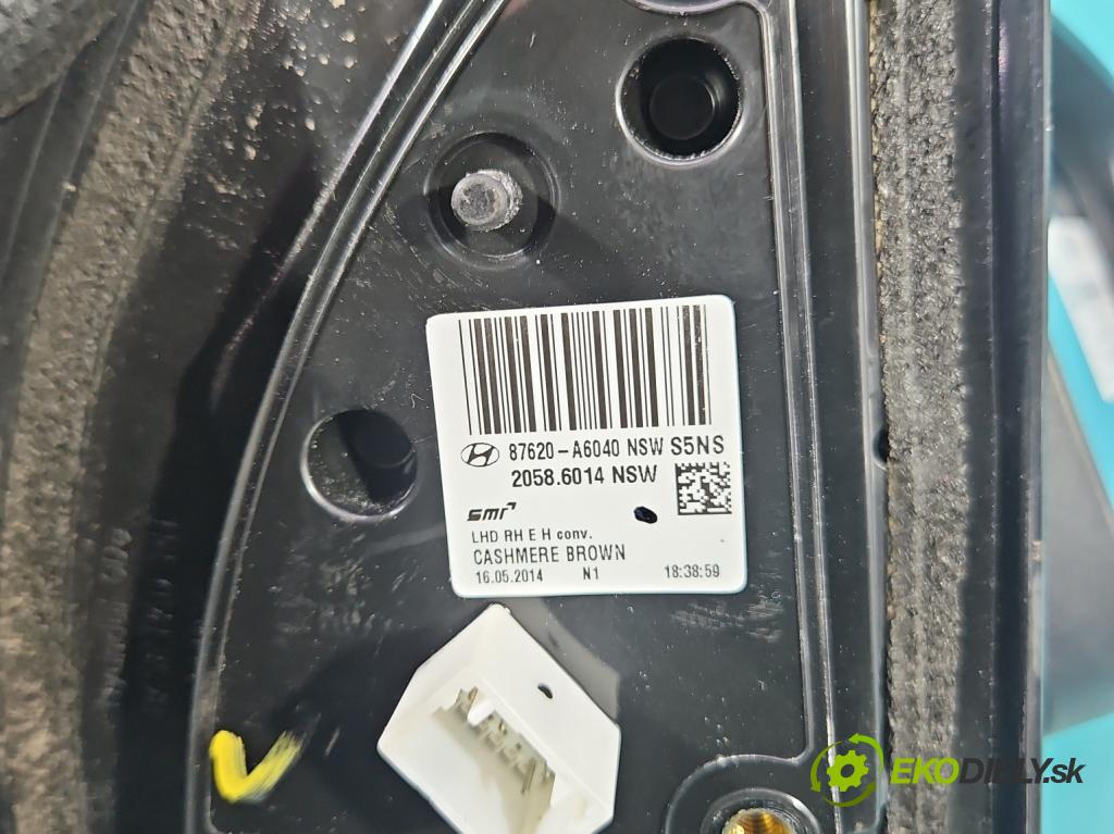 Hyundai I30 II 2012-2016 1.4 16V 100 HP manual 73.2 kW 1396 cm3 5- zrkadlo pravé 87620-A6040 (Kľučka dverí ostatné)