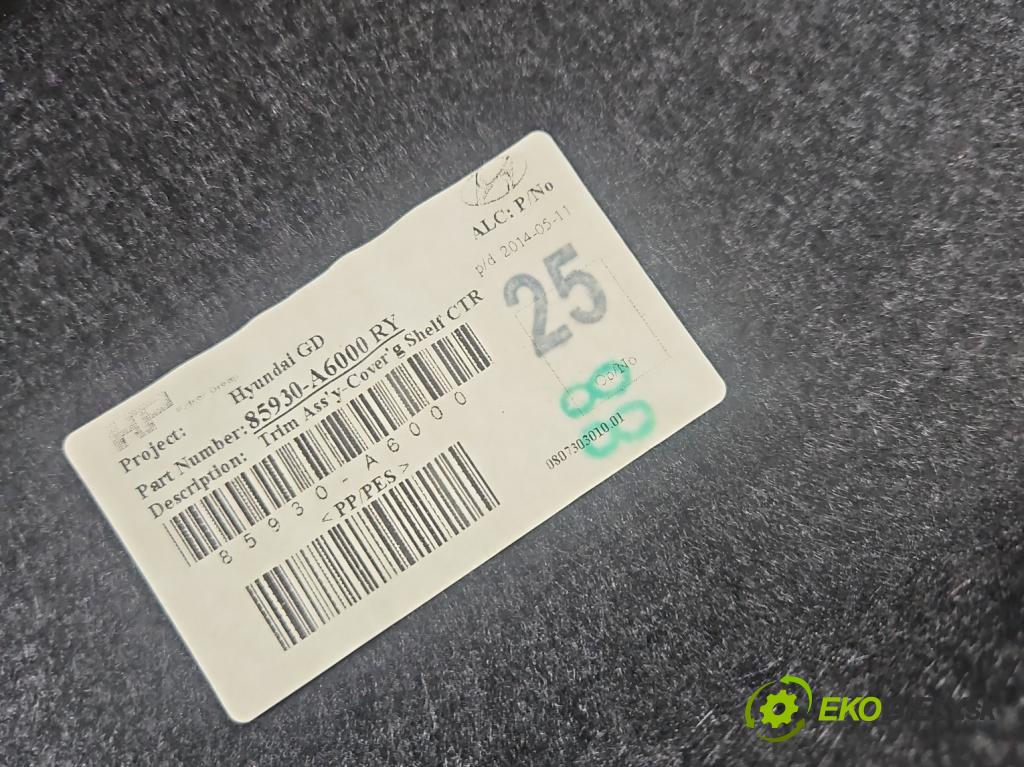 Hyundai I30 II 2012-2016 1.4 16V 100 HP manual 73.2 kW 1396 cm3 5- zadná 85930-A6000 (Pláto kufra)