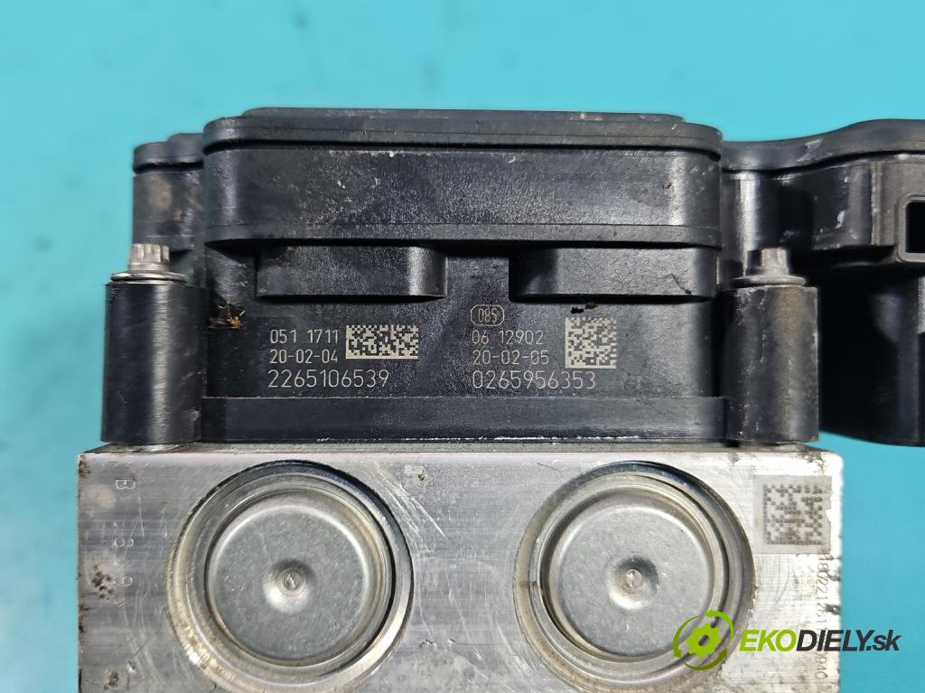 Peugeot 508 II 2018- 1.6 16V 181KM automatic 133 kW 1598 cm3 5- čerpadlo abs 0265956353 (Pumpa ABS)