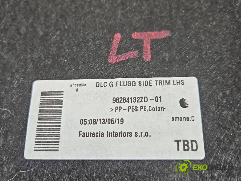 Citroen C3 III 2016-2024 1.2 12V 83 HP manual 61 kW 1199 cm3 5- Čalounictví: kufra: ľavé 98284132ZD