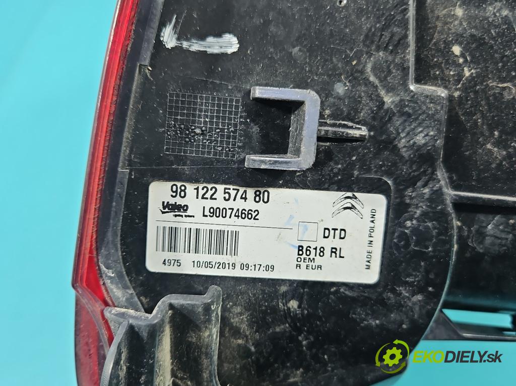 Citroen C3 III 2016-2024 1.2 12V 83 hp manual 61 kW 1199 cm3 5- světlo zadní pravé 9812257480 (Klika dveří ostatní)