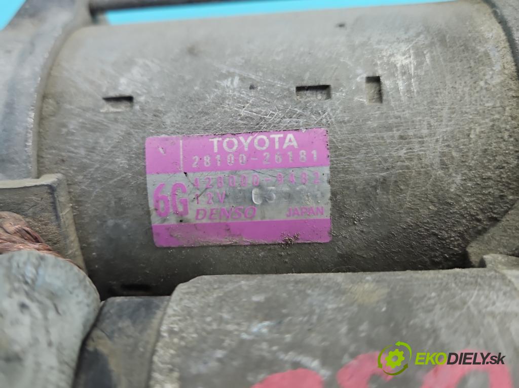 Toyota Rav4 IV 2013-2018 2.0 D4D 124hp manual 91 kW 1998 cm3 5- štartér 28100-26181 (Štartér)