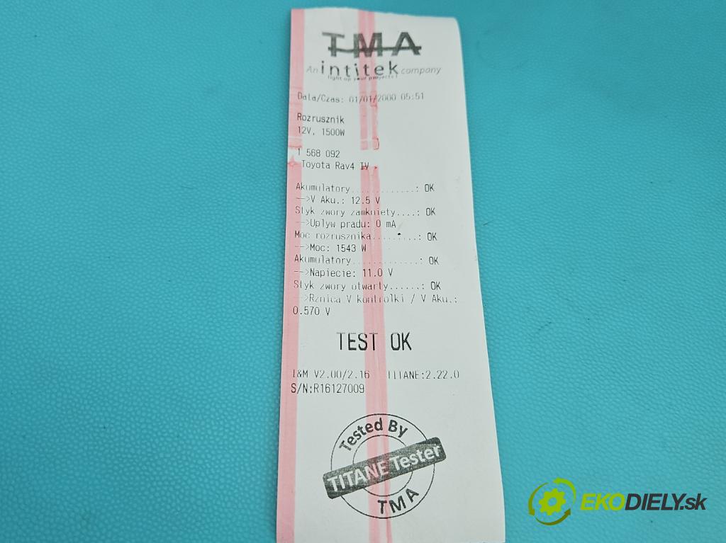 Toyota Rav4 IV 2013-2018 2.0 D4D 124hp manual 91 kW 1998 cm3 5- štartér 28100-26181 (Štartér)