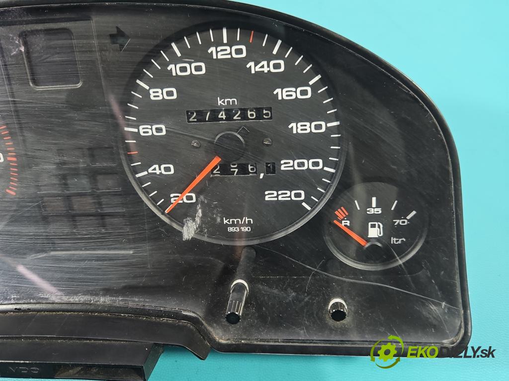 Audi 80 B3 1986-1991 1.6 8V 69KM manual 51 kW 1595 cm3 4- prístrojovka/ budíky 893919033BB (Prístrojová doska)