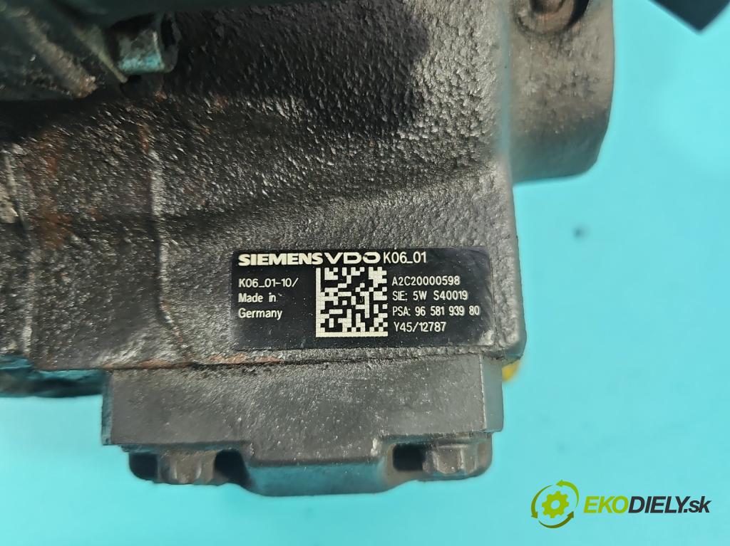 Peugeot 407 2.0 hdi 136 HP manual 100 kW 1997 cm3 5- čerpadlo vstrekovacia 9658193980 (Vstrekovacie čerpadlo)